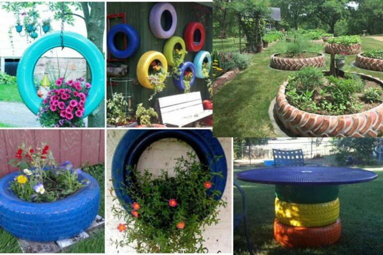 Ideias com Pneus para Jardim