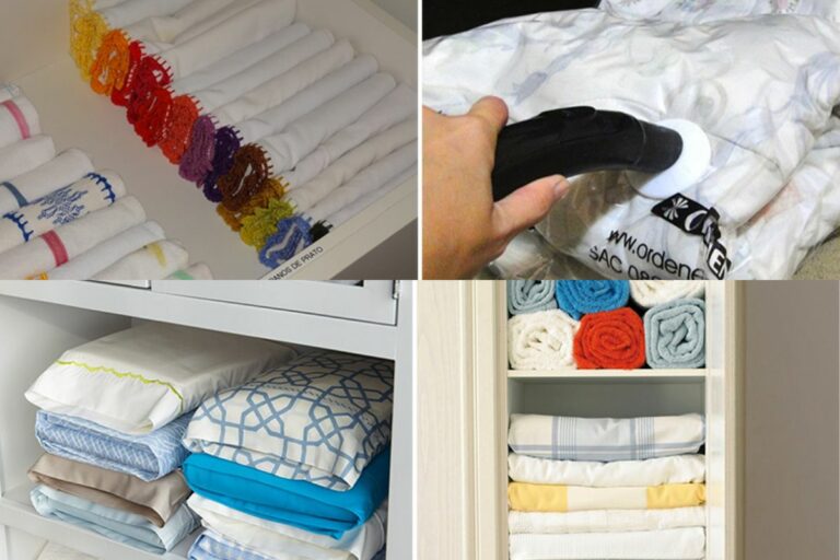 Como organizar roupas de cama mesa e banho